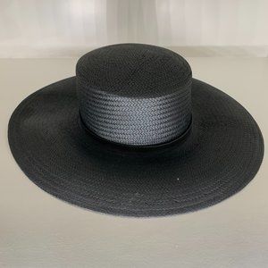 Janessa Leone Black Straw Hat